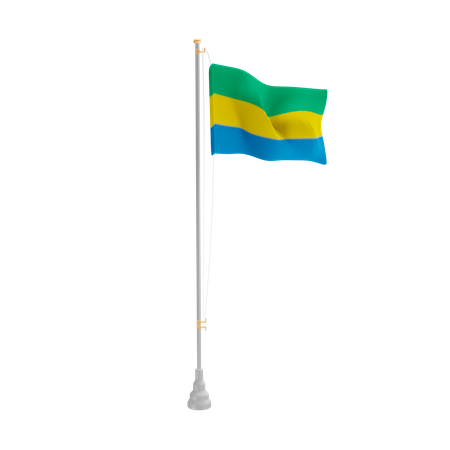 Free Gabão  3D Flag