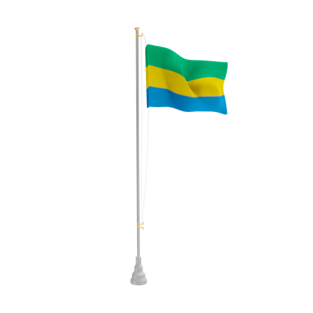Free Gabon  3D Flag