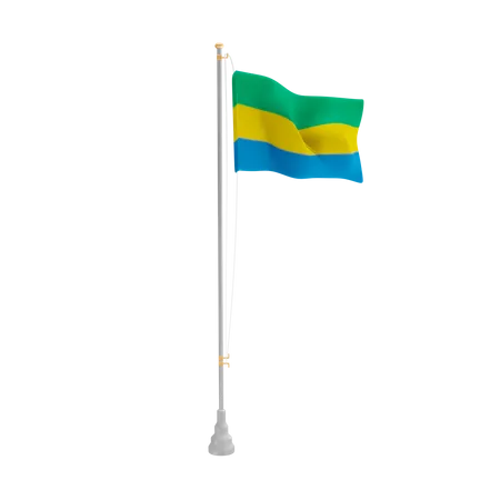 Free Gabon  3D Flag