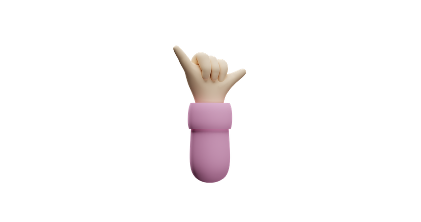 Free Gang hand gesture  3D Illustration