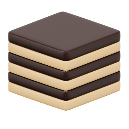 Free Gâteau étagé au chocolat et à la vanille  3D Icon