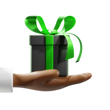 Free Geschenkbox mit Hand  3D Icon