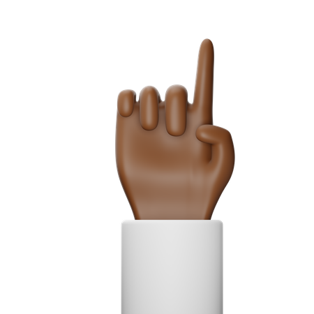 Free Geste de la main avec un doigt  3D Icon