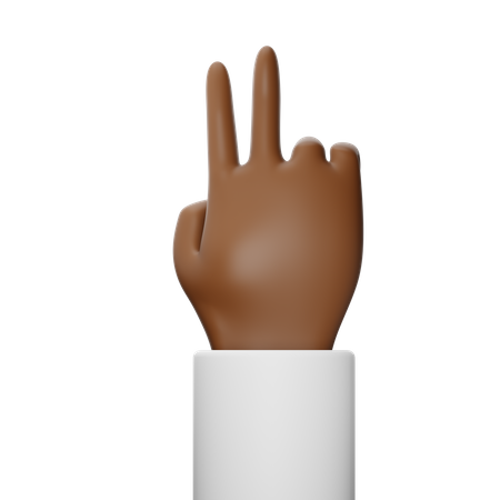 Free Geste de la main de la victoire  3D Icon