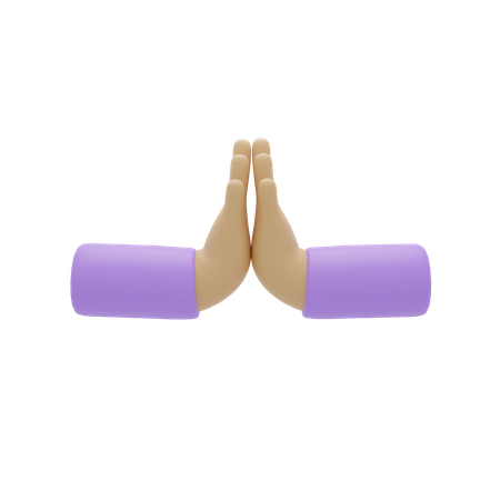 Free Geste de la main de prière  3D Icon