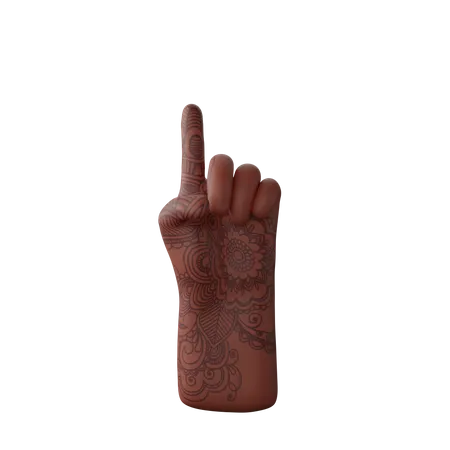 Free Geste du doigt vers le haut  3D Illustration