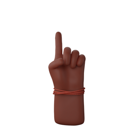 Free Geste du doigt vers le haut  3D Illustration
