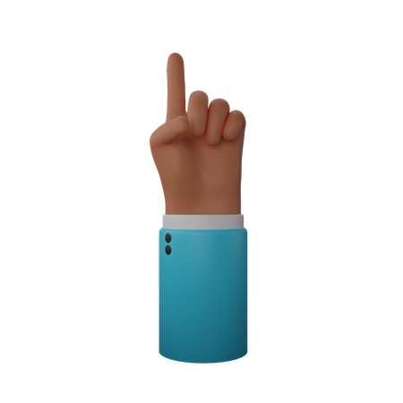 Free Geste du doigt vers le haut  3D Icon