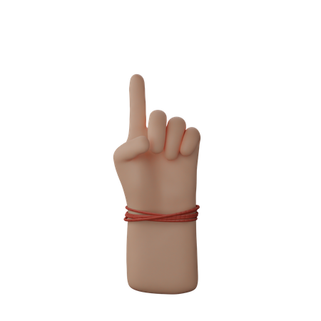 Free Geste du doigt vers le haut  3D Icon