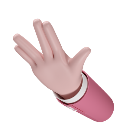 Free Gesto de la mano palma  3D Icon