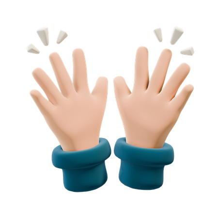 Free Gesto de mano feliz  3D Icon