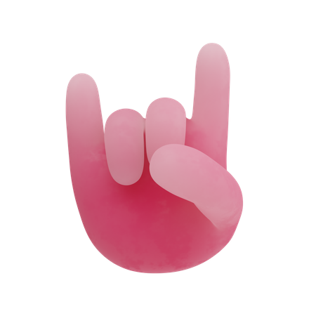 Free Gesto de mão de pedra  3D Icon