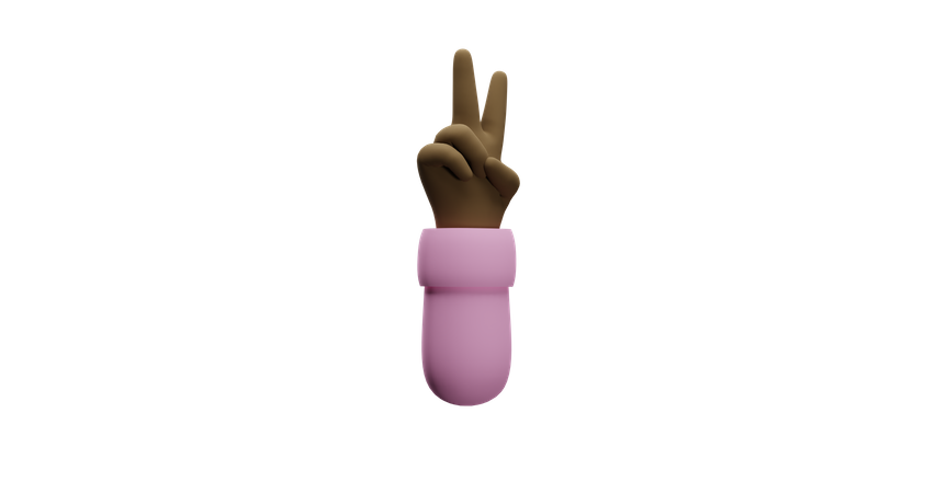Free Gesto de paz com a mão  3D Icon