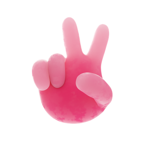 Free Gesto de victoria con la mano  3D Icon