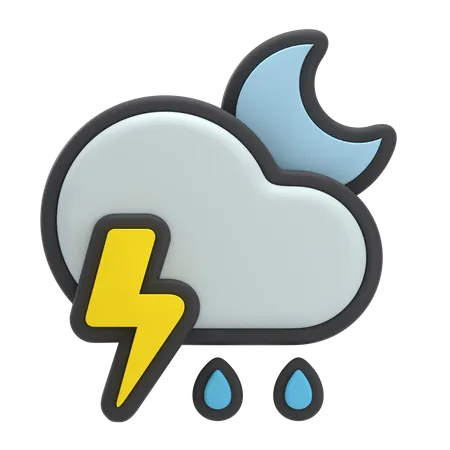 Free Gewitter Nacht  3D Icon