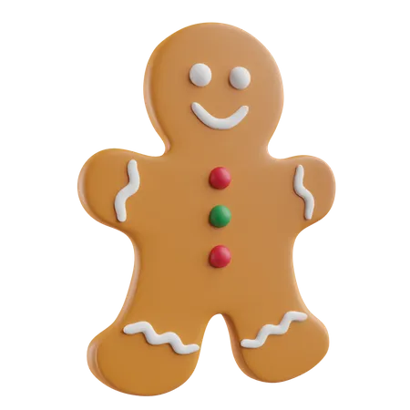 Free Gingerbread man 3D Icon