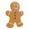 3d gingerbread man logo
