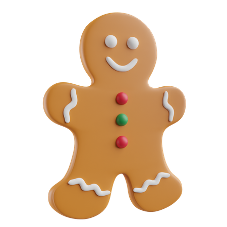 Free Gingerbread man  3D Icon