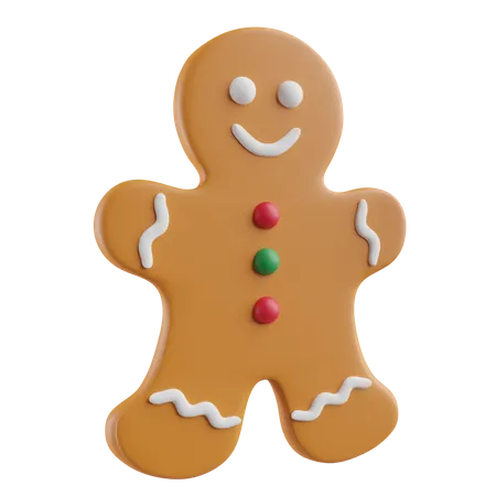 Free Gingerbread man  3D Icon