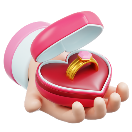 Free Giving Ring Box  3D Icon