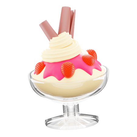 Free Glace à la fraise  3D Icon