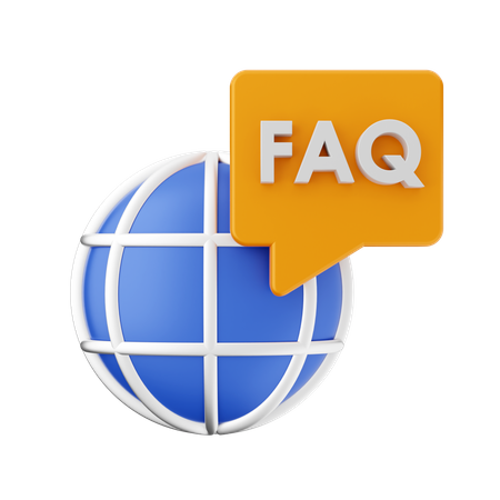 Free Globe Faq  3D Icon