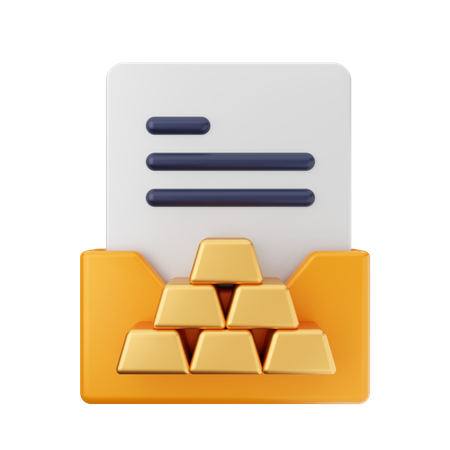 Free Gold Bar Folder  3D Icon