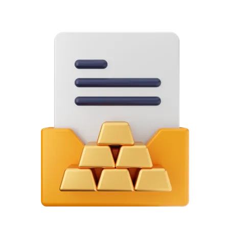 Free Gold Bar Folder  3D Icon