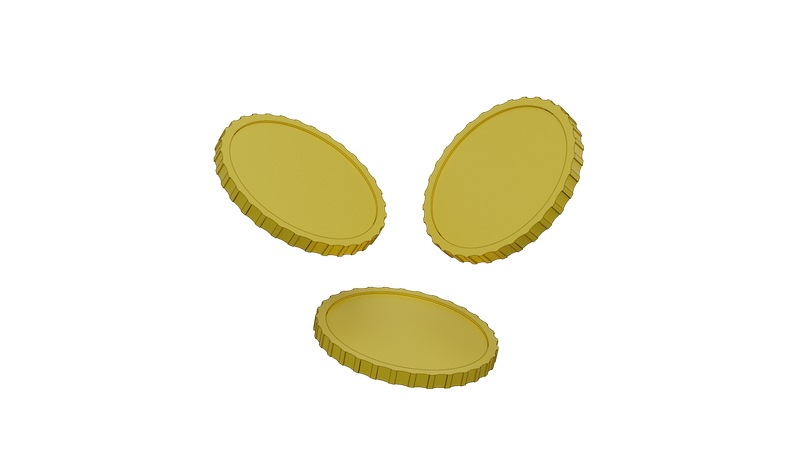 Free Gold Coins  3D Icon