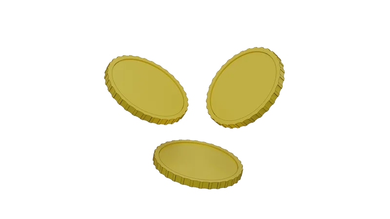 Free Gold Coins  3D Icon