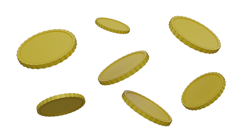 Free Gold Coins  3D Icon