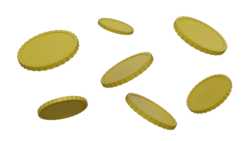 Free Gold Coins  3D Icon