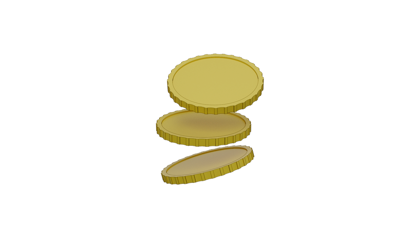 Free Gold Coins  3D Icon