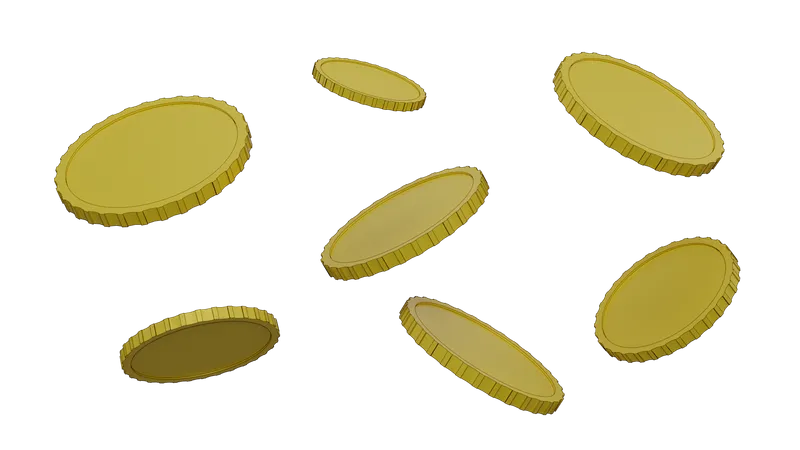 Free Gold Coins 3D Icon