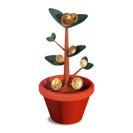 Free 3 D Grow Tree Gold Coin 3D Illustration