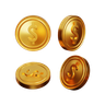 3d gold coin graphics