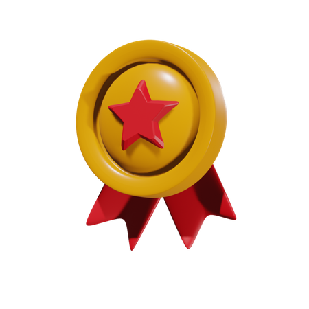 Free Gold Medal  3D Icon