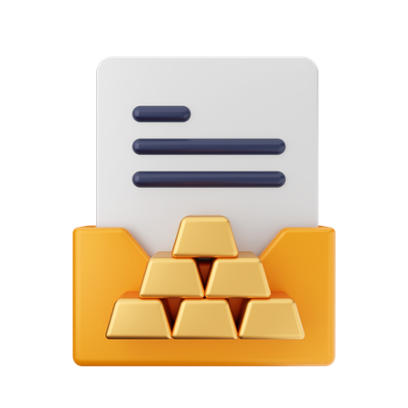 Free Goldbarren-Ordner  3D Icon