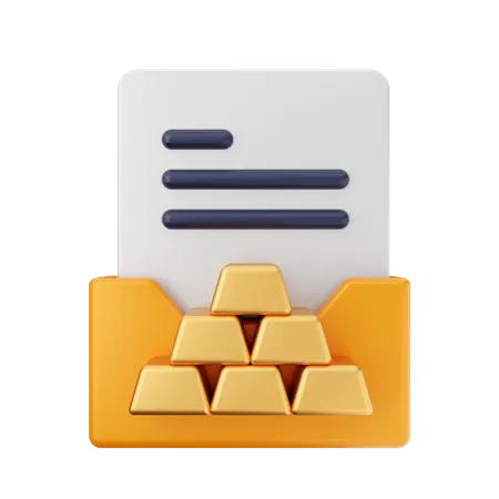 Free Goldbarren-Ordner  3D Icon