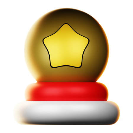 Free Golden Star Trophy  3D Icon