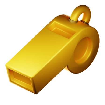 Free Golden Whistle  3D Icon