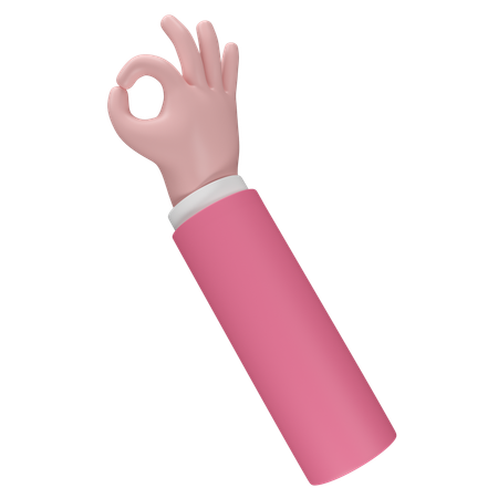 Free Good Hand Gesture  3D Icon