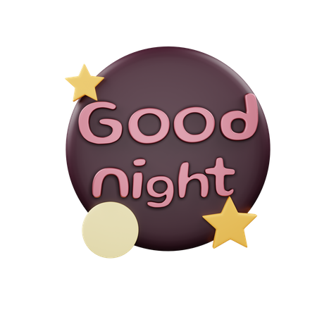 Free Good Night  3D Icon
