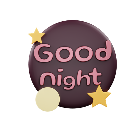 Free Good Night  3D Illustration