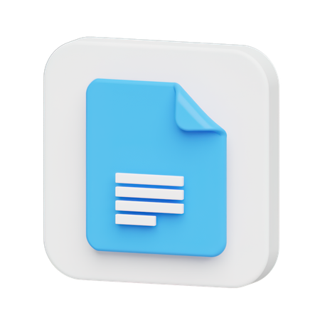 Free Google Docs Logo  3D Icon