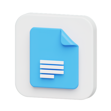 Free Google Docs Logo  3D Illustration