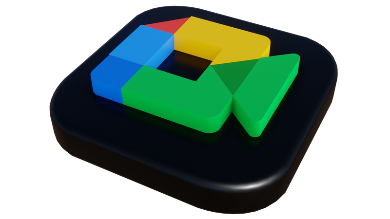 Free Google Meet  3D Icon