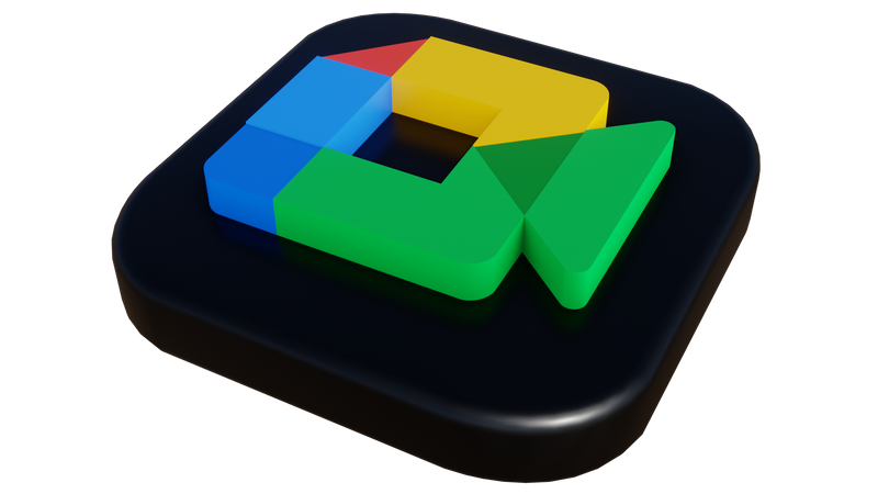 Free Google Meet 3D Icon