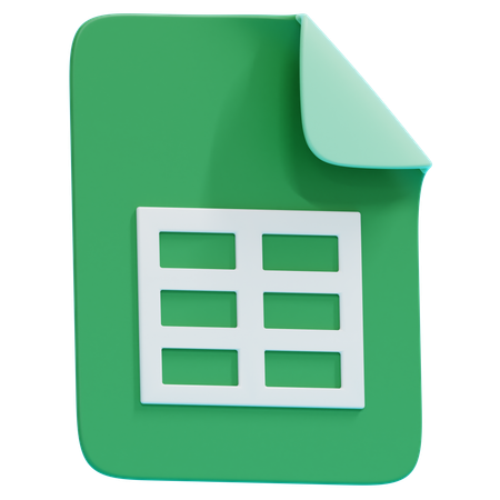 Free GOOGLE SHEETS  3D Icon