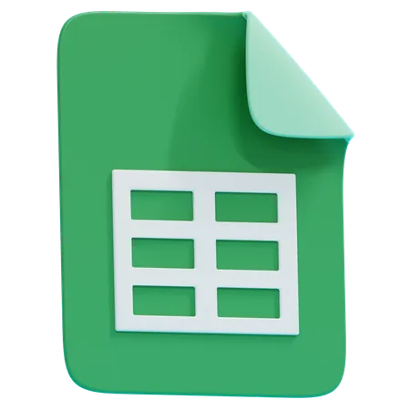 Free GOOGLE SHEETS  3D Icon